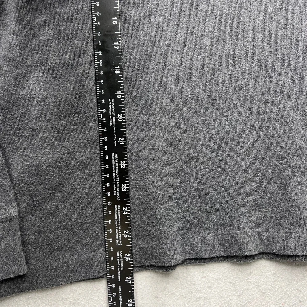 Polo Ralph Lauren Mens Large Grey Estate Rib Quarter Zip Pullover Sweater Cotton